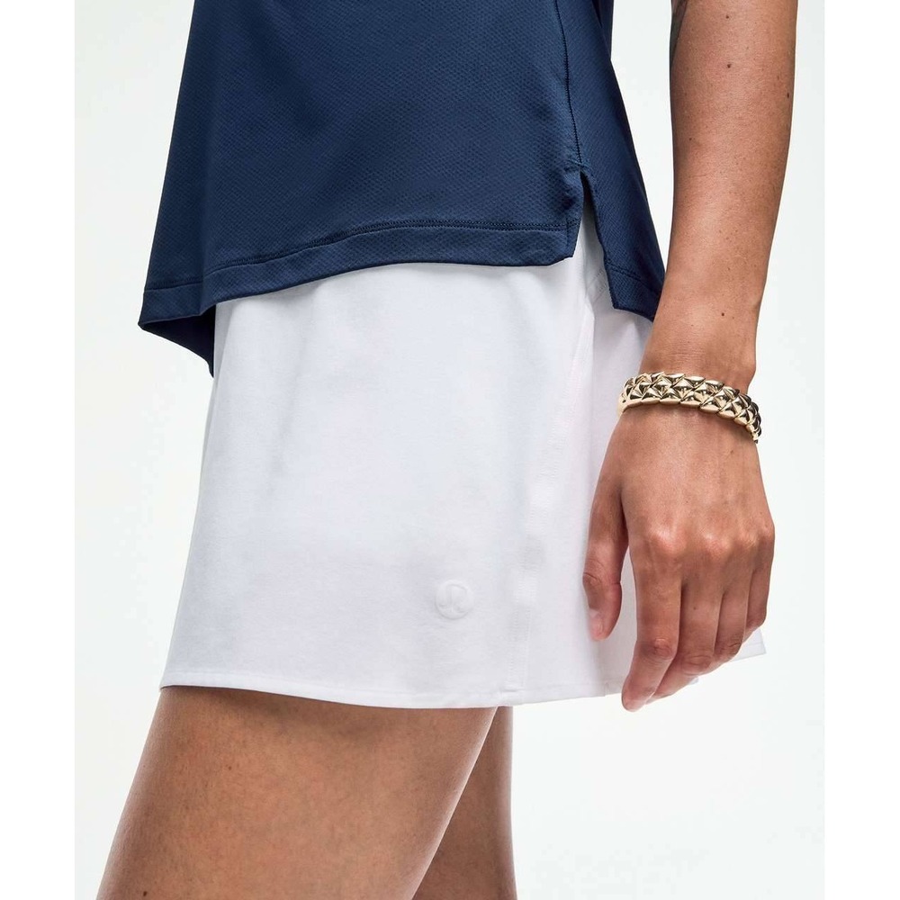 Lululemon Womens Tennis Skirt 10 White High Rise Minimalist Pickleball Golf‎